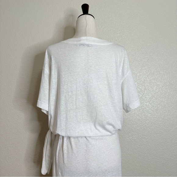 Free People Beach White Tie Waist Midi Dress, Sz Small - Picture 9 of 12